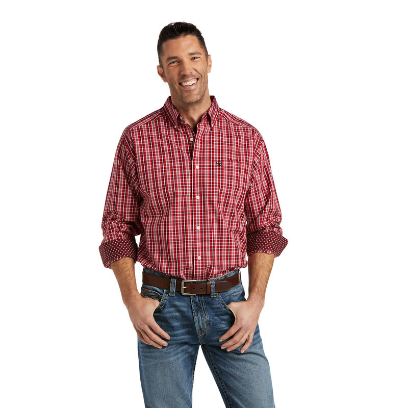 Ariat Hemden Herren - Wrinkle Free Ace Classic Fit Rot ( WTZGN-0923 )